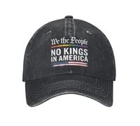 ZXMDJHJ Primavera No Kings in America Noi Il Popolo Politico Berretto da Baseball Stampa Lavato Trucker Cappello da Uomo Adulto y2k Divertente Sport Cappellini da Baseball