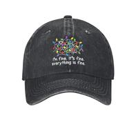 ZXMDJHJ STO Bene va Bene Tutto va Bene luci di Natale Divertente Berretto da Baseball da Sole da Uomo Cappello da Camionista da Campeggio Berretti da Baseball a Prova di Sole