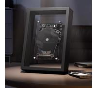 zxmeimm Lettore CD e Cornice portafoto retrò, Design a Doppio utilizzo, Montaggio a Parete/da Tavolo, Uscita Bluetooth/AUX per Altoparlanti Esterni, Telecomando, CD Non Incluso Black