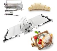 zxmeimm Sfogliatrice elettrica Pieghevole,sfogliatrice Professionale per Pasticceria,Spessore Regolabile da 2 a 30mm,Rullo in Alluminio, Piccola Macchina Automatica per Pasta sfoglia per Croissant