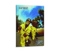 ZXMKH Poster applicabili a ASAP ROCKY tela pittura a olio pittura decorativa arte poster appeso casa soggiorno camera da letto sala da pranzo parete 20 x 30 cm, stile cornice