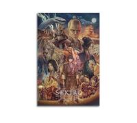 ZXMKH Poster applicabili a pittura a olio su tela con ombra di lupo, doppia morte, decorazione artistica da appendere, per casa, soggiorno, camera da letto, sala da pranzo, 40 x 60 cm, senza cornice