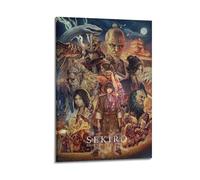 ZXMKH Poster applicabili a pittura a olio su tela con ombra di lupo, doppia morte, decorazione artistica da appendere, per casa, soggiorno, camera da letto, sala da pranzo, 30 x 45 cm, stile cornice