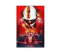 ZXMKH Poster applicabili a Sebastian Vettel, poster su tela con pittura ad olio, decorazione artistica da appendere, per casa, soggiorno, camera da letto, sala da pranzo, 40 x 60 cm, senza cornice