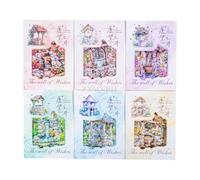 ZXMNBH 10 adesivi trasparenti in PET "The Days When Fowers Bloom" per scrapbooking, impermeabili, per giornali, diari, collage, quaderni, lavori manuali