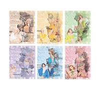 ZXMNBH 10 Pz/pacco Inverno Canzone d'Amore Adesivi PET per Scrapbooking Kit Impermeabile Trasparente Adesivo Junk Journaling Forniture Diario Planner Collage Laptop Artigianato di Carta