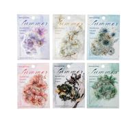 ZXMNBH 15 Pz/pacco Luci Fluenti Sul Fiume dell'oblio Adesivi PET per Kit Scrapbooking Impermeabile Adesivo Trasparente Junk Journaling Forniture Diari Diario Planner Collage Laptop Artigianato di
