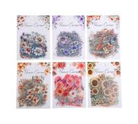 ZXMNBH 20 pz/confezione viola fiore bordo PET adesivi per scrapbooking kit impermeabile trasparente adesivo spazzatura forniture diari diario planner collage computer portatile artigianato carta