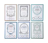 ZXMNBH 20 Pz/pacco Azure Red Seal Paper per Scrapbooking Kit Junk Journaling Forniture Diari Media Diario Planner Collage Carta Abbellimenti Set Artigianato di Carta