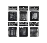 ZXMNBH 20 Pz/pacco Memorie Fotocamera Francobolli Adesivi PET per Scrapbooking Kit Impermeabile Trasparente Adesivo Junk Journaling Forniture Diari Diario Planner Collage Laptop Artigianato di Carta