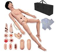 ZXNANA Manichino con genitali intercambiabili Simulatore RCP per la Cura del paziente Manichino per addestramento Completo del Corpo per Formazione Infermieristica