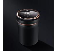 ZXNMCB Posacenere per Auto con Coperchio, Posacenere per Senza Fumo Portatile, Posacenere per Sigarette con LED Cenere per Maserati Grecale 2023,Golden-Tall
