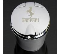 ZXNMCB Posacenere per Auto con Coperchio, Posacenere per Senza Fumo Portatile, Posacenere per Sigarette con LED Cenere per Ferrari Roma 296 SF90,B-Silver