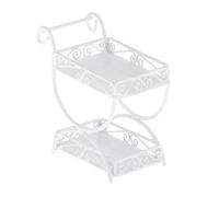 Zxpjkyu 1:12 Scaffale Espositivo per Vasi di Piante, Diorami Realistici, Giocattolo per Bambini per Il Gioco di Ruolo, per Costruire Giardini Fatati E Scenari, Bianco