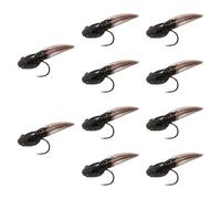 Zxpjkyu 10 Esche da Pesca Morbide, Facili da Usare, Esche da Pesca a Forma di Girino per Trote, L