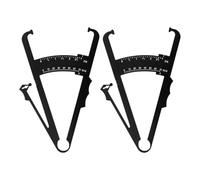 Zxpjkyu 2 Pezzi Plicometro Calibro per Plica Cutanea Set per Misurare Grasso Pinza Adipometrica Misuratore Corporeo con Design Ergonomico Adatto per Fitness, Doppia Scala Nera