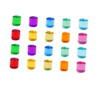Zxpjkyu 20 Blocchi Impilabili Gem in Acrilico, Gioco Educativo di Impilamento Arcobaleno per Bambini, per Stimolare I Sensi E Stimolare La creatività, Cilindro