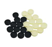 Zxpjkyu 24 Pezzi degli Scacchi del Backgammon, Pezzi del Gioco da Tavolo, Scacchiere, Rompicapo Universale per Giochi di Backgammon, Sostituti della Dama, Nero Bianco