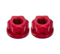 Zxpjkyu 2X Dadi per Mozzo Ruota Bicicletta Dado per ASSE Anteriore Affidabile M9 Antiscivolo per Biciclette a Scatto Fisso Dadi per Mozzo Bicicletta Viti per, Rosso