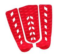 Zxpjkyu 3 Pezzi di Trazione per Tavola da Surf Corta, Impugnature per Il Ponte, Cuscinetti di Coda, Accessori per Surf Shortboard, Rosso