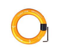 Zxpjkyu Anello di Discesa in Alluminio per Esterni da 24 KN, Anello di Collegamento per Attrezzatura Multiuso in Discesa per Punto di Collegamento per Amaca D, aureo