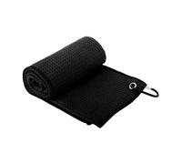 Zxpjkyu Asciugamano da Golf in Microfibra, Comodo, Piccolo, Assorbente, con Moschettone, Portatile, per La Pulizia delle Palline da Golf, per La Sacca da Golf, Nero