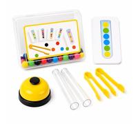 Zxpjkyu Bambini Perline Laboratorio per Mani in Legno Plastica Carta Supporta La Crescita Cognitiva Adatto a Bambini Dormitorio Educazione