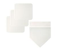 Zxpjkyu Basi da Baseball Rovesciate, Set di Basi da Softball, Esercizi di Allenamento Portatili per Casa per Campi da Baseball, Bianco