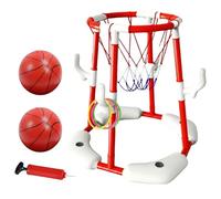Zxpjkyu Basket Acqua per Bambini Set Gioco Piscina con Canestro Pallina Anelli E Struttura Stabile Divertente per Coordinazione Motoria Adatto a Piscina Cortile Feste Casa, Red