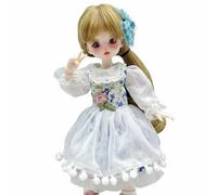 Zxpjkyu Bjd Abito Vestito Accessori Completi Set Abbigliamento Bambola dal Aspetto alla Moda E Cuciture Resistenti Adatto a Bambini Collezionisti Esposizione Gioco Regalo, Vestito+Fermacapelli