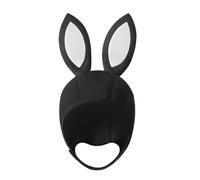 Zxpjkyu Cappuccio da Neoprene, Impermeabile E Termico, con Sottogola E Design a Orecchie di Coniglio, Adatto per Nuoto, Surf (Adulti), Nero Bianco
