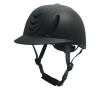 Zxpjkyu Casco da Equitazione per Bambini, Casco da Ciclismo Professionale alla Moda, Attrezzatura Portatile per Cavalli, Cappello da Cavaliere, Cappello da Eq, Completamente Nero