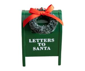 Zxpjkyu Cassetta Postale Decorativa Natalizia Da Appendere in PVC E Design Retrò Tradizionale, Accessorio Festivo per L'albero Adatto per, Verde