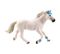 Zxpjkyu Cavallo Figurina Miniatura Cavallo Statua Animale Modello Giocattolo Educativo Plastica Robusta Adatta per Bambini Feste Collezionismo, Quat White Horse, 15,5x9 cm