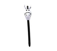Zxpjkyu Cavallo Inflabile Bastone Giocattolo Animale Cavallo Testa Sorridente Bastone Gonfiabile Balloon Decorazione Animale su Bastone Materiale PVC Adatto, Blaclk
