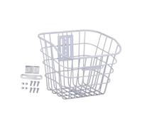 Zxpjkyu Cestino per Bicicletta, Cestino Anteriore per Manubrio della Bicicletta per Cani, Sgancio Rapido Rimovibile, Facile da Installare, Cestini Anteriori P, Bianco