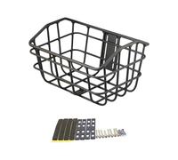 Zxpjkyu Cestino Portaoggetti per Bici Prima del Cestino di Carico Nero per Bagagli da Esterno, con Stratificazione