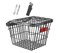 Zxpjkyu Cestino Posteriore per Bici, Portabici, Cestino Portaoggetti Nero, Grande capacità con Coperchio, Portabici Durevole per Escursionismo, La Maggior Par