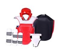 Zxpjkyu Completo da Taekwondo da Uomo, Composto da Kimono, Protezioni per Le Braccia E per Le Gambe, Uniforme da Torneo, XXL