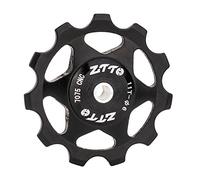 Zxpjkyu Cuscinetti per Pulegge del Deragliatore, Accessori per Biciclette, Puleggia di Guida, Componenti in Lega di Alluminio, Pulegge Leggere per Bici da Cor, Nero