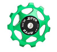 Zxpjkyu Cuscinetti per Pulegge del Deragliatore, Accessori per Biciclette, Puleggia di Guida, Componenti in Lega di Alluminio, Pulegge Leggere per Bici da Cor, Verde