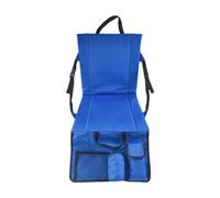 Zxpjkyu Cuscino Pieghevole per Sedili da Stadio, Cuscino per Sedili da Tribuna con Portabicchieri, Comodo Tappetino Portatile per Sedia da Pavimento con Schie, Blu