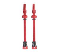 Zxpjkyu Due Valvole Presta per Biciclette, Accessori Leggeri, 85mm Rosso