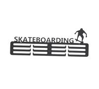 Zxpjkyu Elegante Supporto da Parete per Medaglie da Corsa, con Robusta Struttura in Metallo, Andare con Lo Skateboard