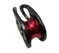 Zxpjkyu Fissa Singola in Lega di Alluminio Supporto 22KN per Uso Blocco Puleggia Portatile con Cuscinetti Accessorio Versatile per, Senza Gancio