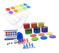 Zxpjkyu Frame Giochi Matematica Schede Magnetiche Manipolativi Educativi Contatori in Plastica per Apprendimento Attivo Adatto per Bambini 6-8 Anni, Set avanzato