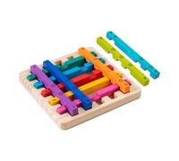Zxpjkyu Gioco da Viaggio Impilabile con 120, Puzzle Arcobaleno in Legno Educativo Interattivo, Giocattolo di Formazione per Feste, Regalo per Amici