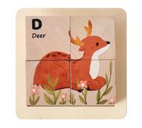 Zxpjkyu in Legno a Forma di Animale, Giocattolo Educativo con Incastri a Croce, Ideale per Giochi Didattici E Come Regalo, Animale Silva