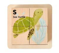 Zxpjkyu in Legno a Forma di Animale, Giocattolo Educativo con Incastri a Croce, Ideale per Giochi Didattici E Come Regalo, Animale Marino