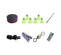 Zxpjkyu Kit di Allenamento per Badminton, Ausilio per La Pratica Individuale, Attrezzo per Il, Strumento di Allenamento per Badminton per Esercizi al, 3.6m 6 Palle